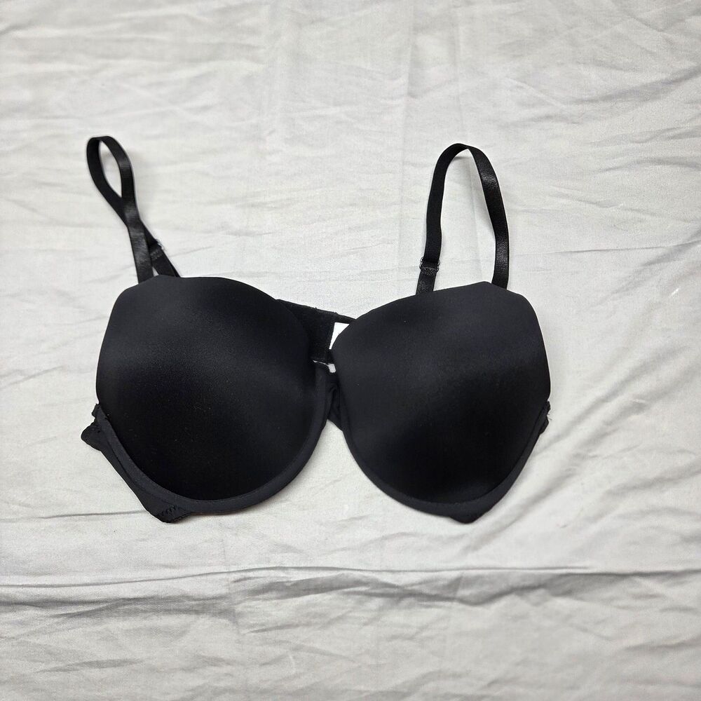 NO BOUNDARIES Bra Womens 36D Black Demi Comfort Adjustable Strap